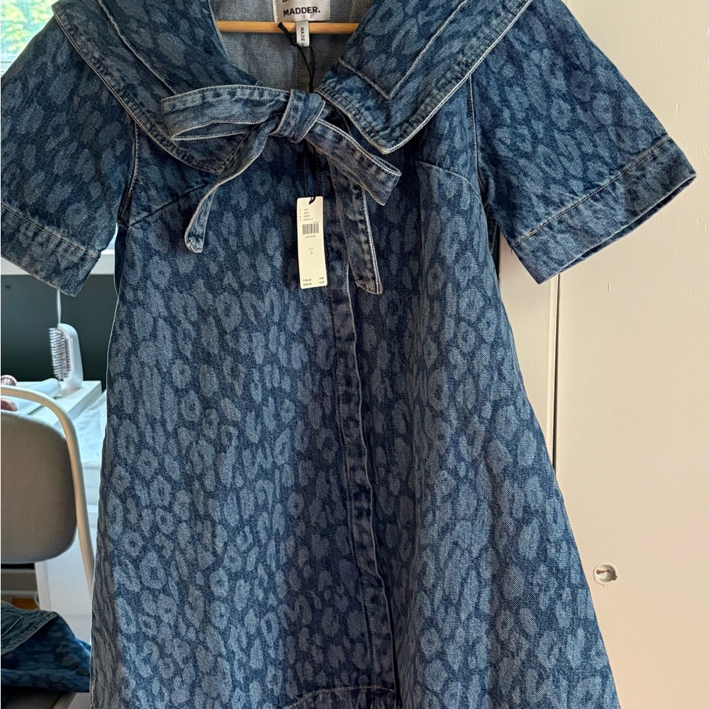 Damson Madder Blue Denim Mini Dress